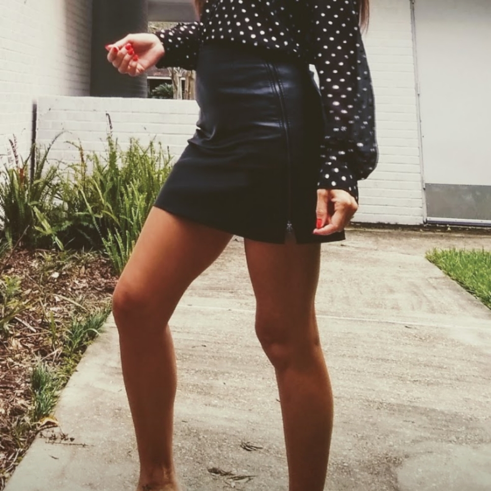 Black Leather Skirt